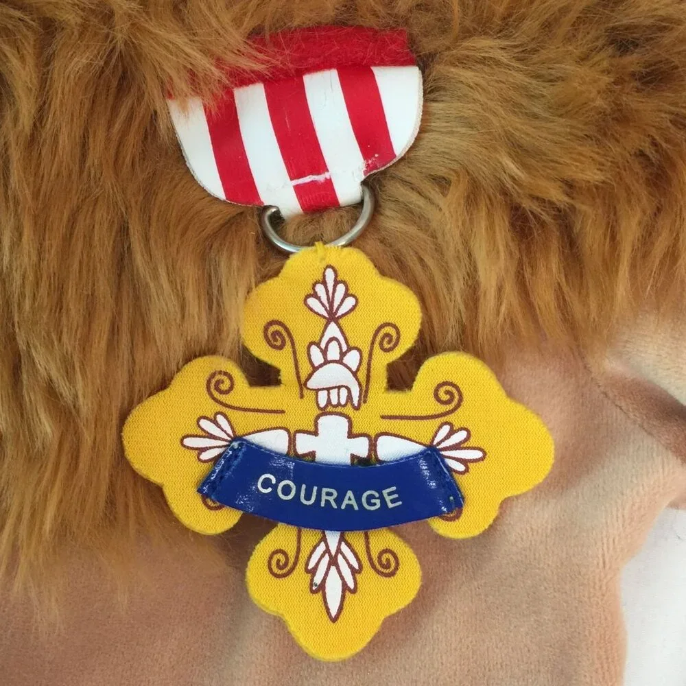 Build A Bear Clothes Wizard of Oz Cowardly Lion Costume w/Hood and Courage Badge